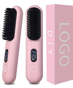 OEM ODM Travel MCH Fast Ion Smooth Brush 9600mAh Rechargeable Cordless Wireless Portable Ionic USB Hair Straightener Comb