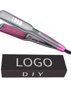 1.75 inch Widen Panel 2 in 1 Infrared Negative Ion Straight Fast PTC Heating Salon Curling Hair Straightener Flat Iron