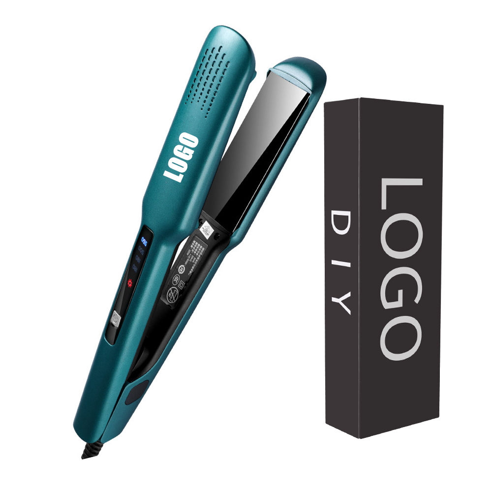 Private Label OEM ODM Professional Dry Wet Flat Iron 10s Fast Heating Overheat Protection Salon 2 in 1 Curler Hair Straightener