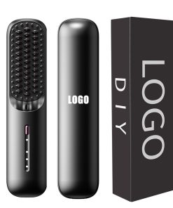 Manufacturer Custom Batteries Mini Cordless Portable Travel 5000mAh Rechargeable USB Negative Ion Hair Straightener Comb